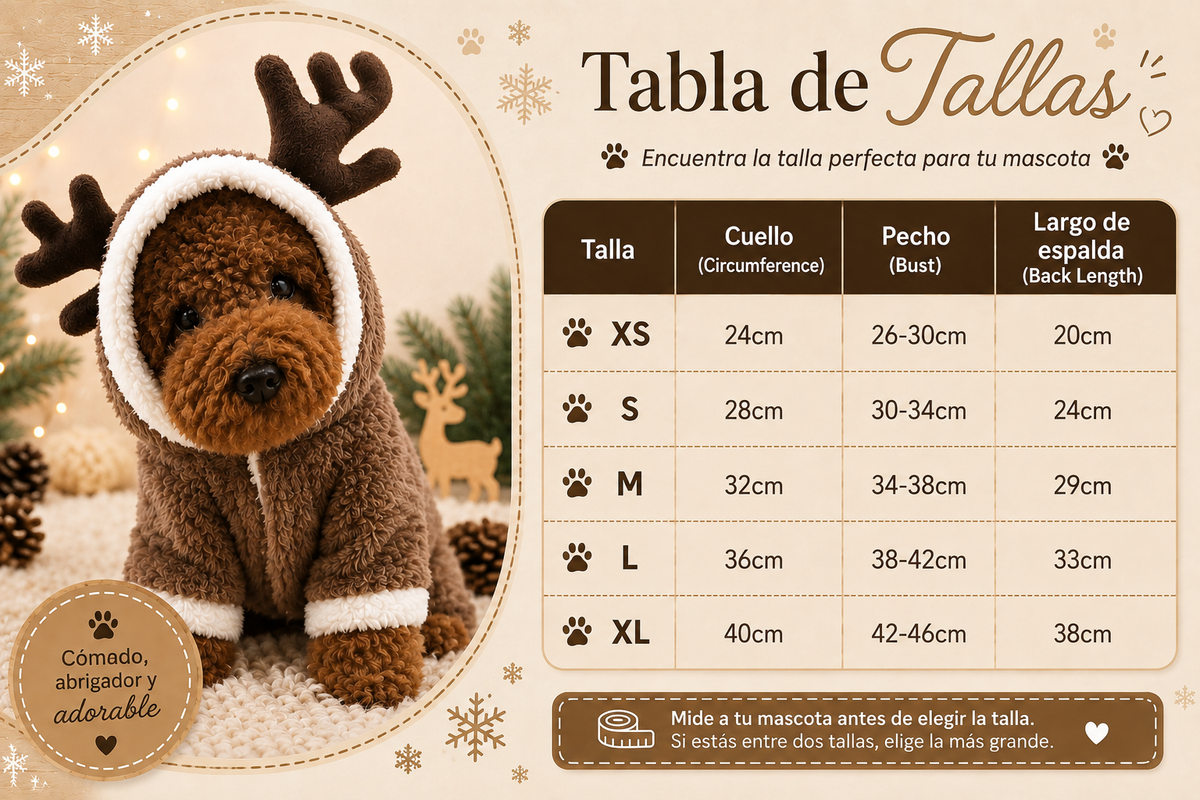 Tabla de tallas Reno | Luboca